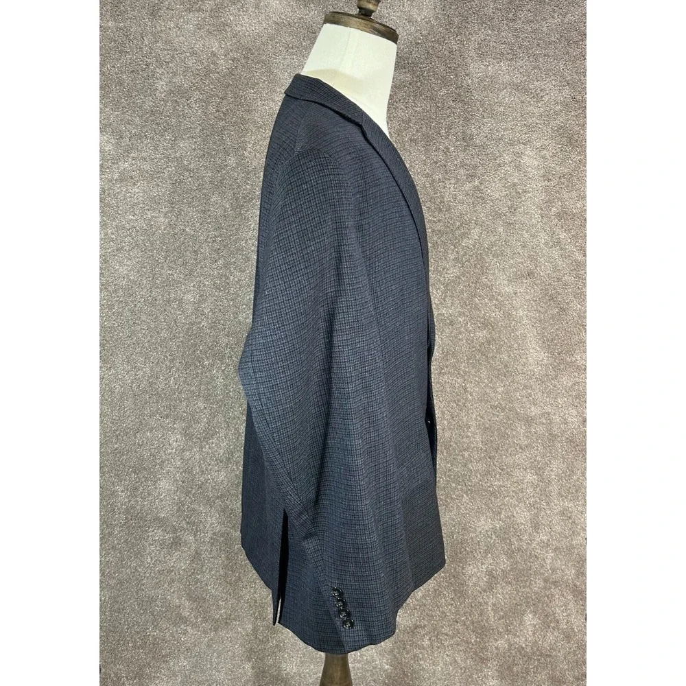 Lauren Ralph Lauren Blazer Mens 50R Gray Plaid Two Button Suit Sport Coat Jacket